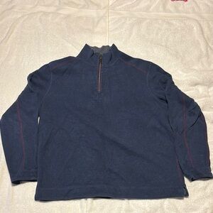 Men's Navy Blue Half-Zip Sweater
